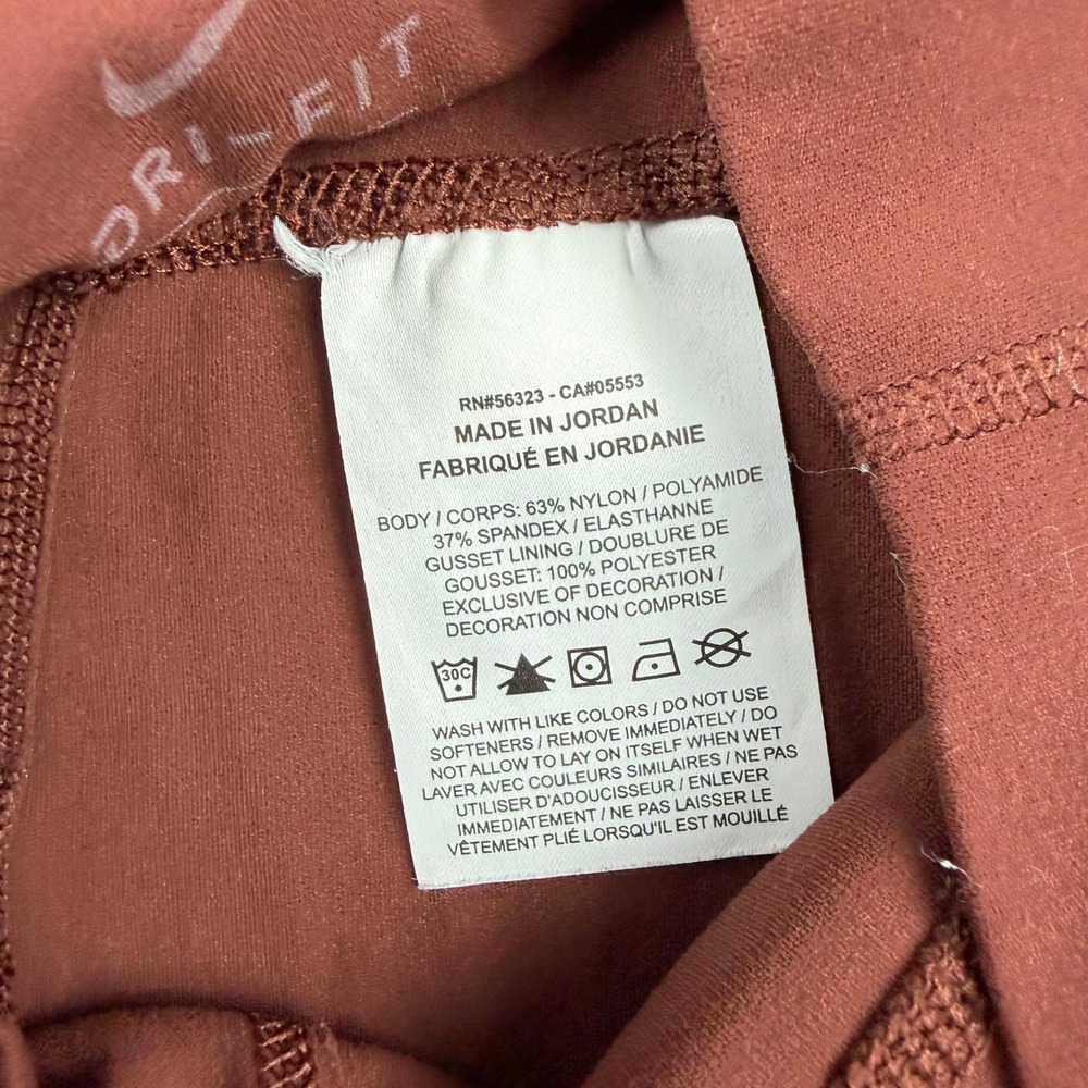 Nike Dri-FIT Women's M Medium‎ High Waisted Leggings Cedar Brown CJ3801-273 - Picture 8 of 14